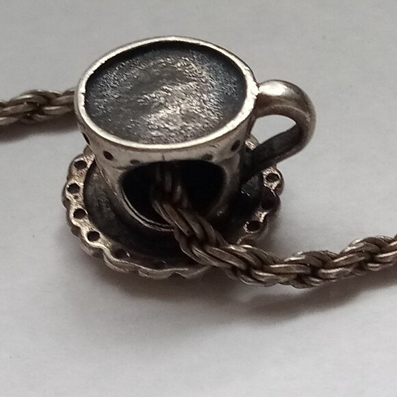 Authentic Pandora teacup sterling silver 925 ALE - Picture 1 of 2